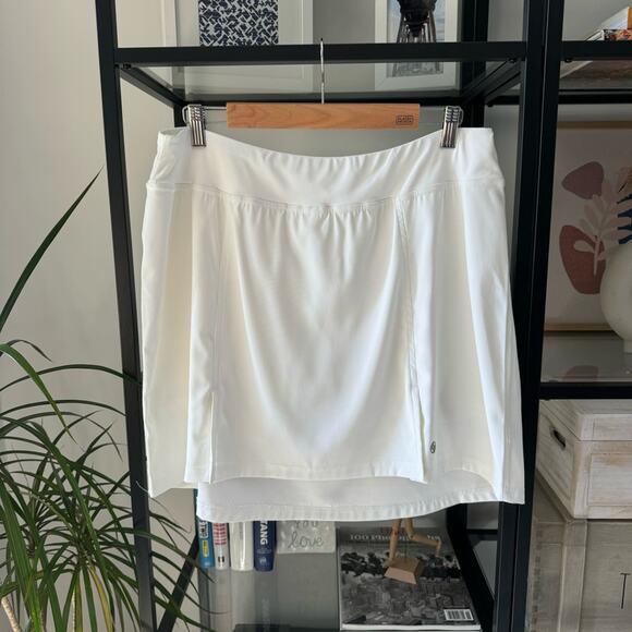 Lija Pants - Lija White High Rise Built-In Shorts Tennis Skirt Skort Women’s Size XL
